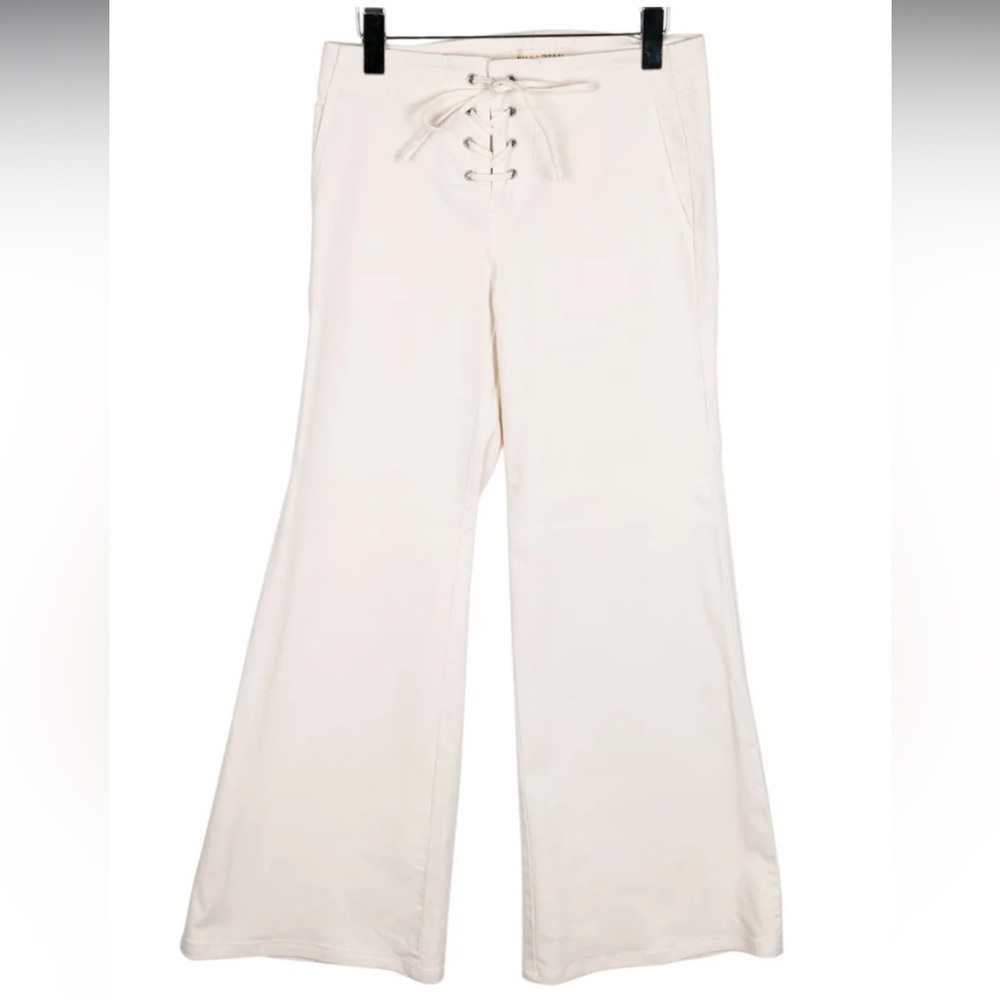 Nili Lotan Wide Leg Flare Pants in White Women’s Size 0